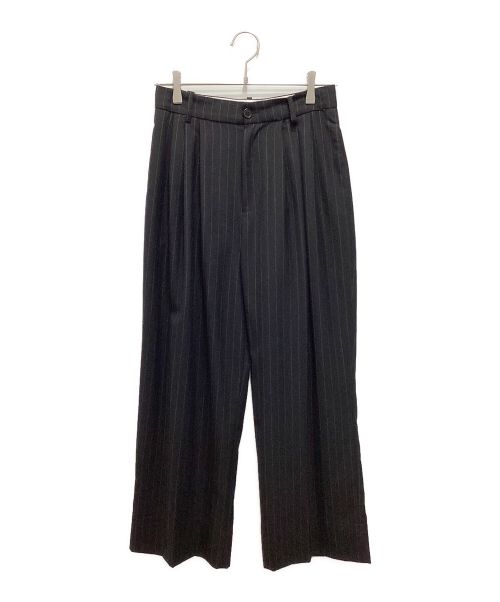 THE ROW（ザ ロウ）THE ROW (ザ ロウ) タックウールワイドスラックス/RUFOS PANT ネイビー サイズ:2の古着・服飾アイテム