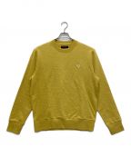 FRED PERRYフレッドペリー）の古着「Textured Crew Neck Sweatshirt」｜イエロー