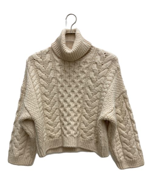 ISABEL MARANT ETOILE（イザベルマランエトワール）ISABEL MARANT ETOILE (イザベルマランエトワール) ケーブルタートルネックニット ベージュ サイズ:34の古着・服飾アイテム