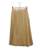 AURALEEオーラリー）の古着「WOOL RECYCLE POLYESTER SHEER CLOTH PLEATED SKIRT」｜アイボリー