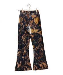 NON TOKYO（ノントーキョー）の古着「PRINT RIB FLARE PANTS」｜ブラック