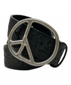 Needlesニードルズ）の古着「Peace Buckle Belt　ピースバックルベルト」｜ブラック