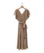 HER LIP TOハーリップトゥ）の古着「Bon Voyage Belted Long Dress」｜ベージュ