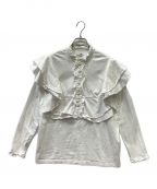 holidayホリデー）の古着「SUPER FINE DRY RUFFLE BLOUSE」｜ホワイト