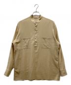 AURALEEオーラリー）の古着「SHUTTLE GEORGETTE CLOTH P/O SHIRTS」｜ベージュ