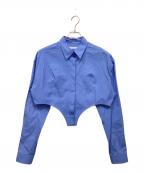 JOHN LAWRENCE SULLIVANジョン ローレンス サリバン）の古着「Broadcloth fly front cutting shirt」｜ブルー