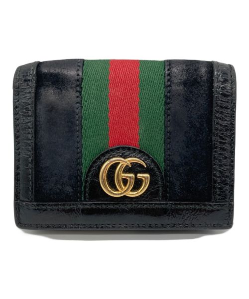 GUCCI（グッチ）GUCCI (グッチ) 2つ折り財布 ブラックの古着・服飾アイテム