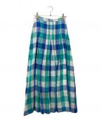 O'NEIL OF DUBLIN×RHCオニールオブダブリン×アールエイチシー）の古着「Pleated Maxi Skirt」｜グリーン×ブルー