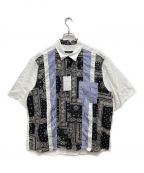 SOPHNET.ソフネット）の古着「VERTICAL PANELED S/S BAGGY SHIRT」｜BLACK