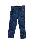 Porter Classicポータークラシック）の古着「PEELED CLOTH CROPPED PANTS」｜ブルー