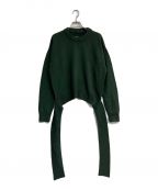 MM6 Maison Margielaエムエムシックス メゾンマルジェラ）の古着「Hem design knit　ヘムデザインニット　S32GP0208」｜グリーン