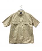 DESCENDANTディセンダント）の古着「ANNGLER COTTON TWILL FISHING SS SHIRT OG」｜カーキ