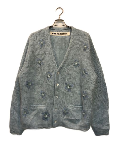 THRIFTWEAR（スリフトウェアー）THRIFTWEAR (スリフトウェアー) FLEAMARKET CARDIGAN サックスブルー サイズ:Lの古着・服飾アイテム