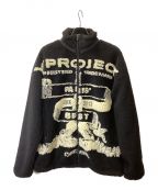 Y/PROJECTワイ プロジェクト）の古着「PARIS' BEST JACQUARD FLEECE JACKET / フリースジャケット」｜ブラック×ホワイト