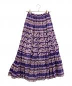 ne quittez pasヌキテパ）の古着「ETHNIC PRT LONG SKIRT」｜パープル