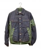 sacai×A.P.C.サカイ×アーペーセー）の古着「BLOUSON EIMI MA-1」｜カーキ×インディゴ