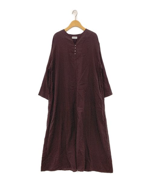 Phlannel（フランネル）Phlannel (フランネル) Cotton Silk Komon Kaftan Dress ブラウン サイズ:1の古着・服飾アイテム