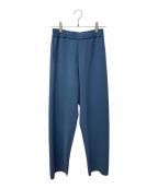 AURALEEオーラリー）の古着「WOOL RECYCLE POLYESTER HIGH GAUGE KNIT PANTS A24SP02HS」｜ブルー