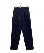 MARKAWAREマーカウェア）の古着「PEGTOP TROUSERS ORGANIC WOOL TROPICAL」｜ネイビー