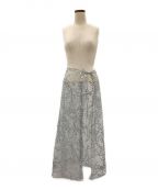 yaeヤエ）の古着「Flower spangle wrap skirt」｜グレー