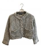 Sea Room lynnシールームリン）の古着「Shine Tweed Knitジャケット」｜グレー