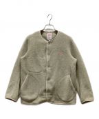 DANTONダントン）の古着「FLEECE COLLARLESS JACKET」｜グレー