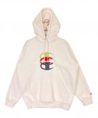 Champion×SUPREMEチャンピオン×シュプリーム）の古着「Stacked Hooded Sweatshirt」｜ピンク