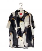 SUPREMEシュプリーム）の古着「PENGUINS RAYON S/S SHIRT」｜ホワイト×レッド