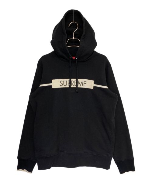 SUPREME（シュプリーム）SUPREME (シュプリーム) Chest Twill Tape Hooded Sweatshirt ブラック サイズ:Sの古着・服飾アイテム