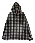 SUPREMEシュプリーム）の古着「Printed Hooded Flannel Shirt」｜ブラック