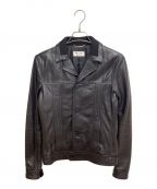 Saint Laurent Parisサンローランパリ）の古着「Trapper Leahter Jacket (トラッパーレザージャケット)」｜ブラック