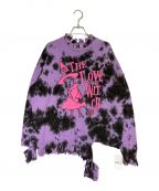 KIDILLキディル）の古着「DESTROY PULLOVERKNIT THE LOVE WITCH PRINT」