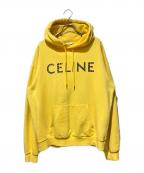 CELINEセリーヌ）の古着「STUDS LOGO PULLOVER（スタッズロゴパーカー）」｜イエロー