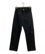 Name.ネーム）の古着「DENIM STRAIGHT PANTS」｜ブラック