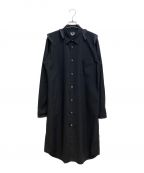 COMME des GARCONS HOMME PLUSコムデギャルソンオムプリュス）の古着「24SS リーフ装飾ロングブラウス」｜ブラック