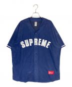 SUPREMEシュプリーム）の古着「Ultrasuede Mesh Baseball Jersey」｜インディゴ