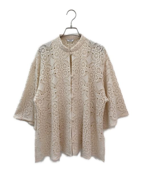 CLANE（クラネ）CLANE (クラネ) CHEMICAL LACE OVER CHINA SHIRT アイボリー サイズ:Freeの古着・服飾アイテム