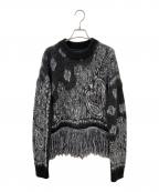 sacaiサカイ）の古着「Bandana Jacquard Knit Pullover」｜ブラック