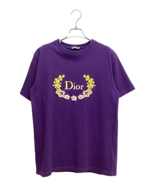 Dior（ディオール）Dior (ディオール) Embroidered logo t-shirt（刺繍ロゴTシャツ） パープル サイズ:Sの古着・服飾アイテム