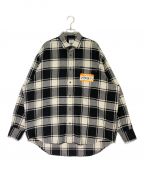 VETEMENTSヴェトモン）の古着「MY NAME IS FLANNEL SHIRT」｜グレー×ホワイト