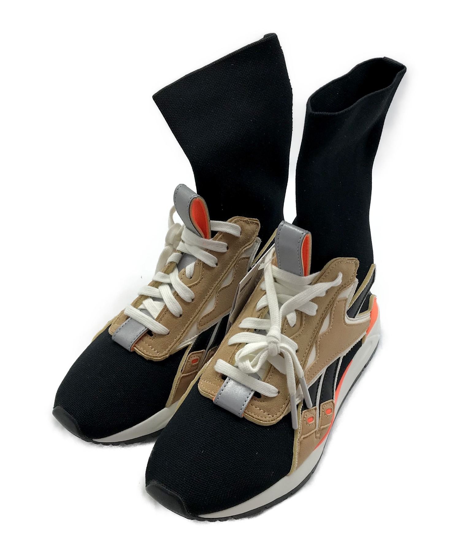 中古 古着通販 Reebok Classic X Victoria Beckham リーボッククラシック ヴィクトリアベッカム ハイカットスニーカー ブラック ブラウン サイズ 24 5 未使用品 Bolton Sock Vb Dv95 ブランド 古着通販 トレファク公式 Trefac Fashion