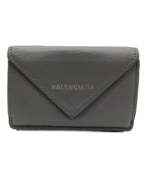 BALENCIAGA（バレンシアガ）BALENCIAGA (バレンシアガ) コンパクト3つ折り財布 グレーの古着・服飾アイテム