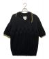 BASE MARK（ベースマーク）の古着「2Tone Knit Polo(2トーンニットポロ)」｜ブラック×イエロー