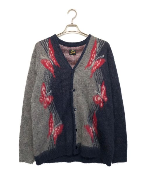 Needles（ニードルズ）Needles (ニードルス) MOHAIR CARDIGAN ネイビー×グレー サイズ:Mの古着・服飾アイテム