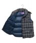 中古・古着 THE NORTH FACE (ザ ノース フェイス) Harris Tweed (ハリスツイード) ダウンベスト グレー×ネイビー サイズ:M：8000円