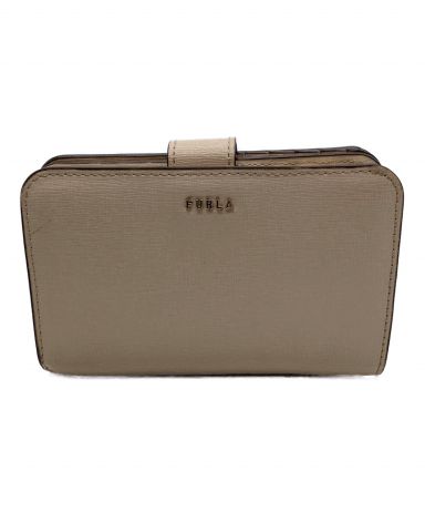 【中古・古着通販】FURLA (フルラ) 2つ折り財布 ベージュ