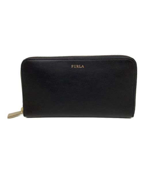 FURLA（フルラ）FURLA (フルラ) ラウンドファスナー財布 ブラックの古着・服飾アイテム