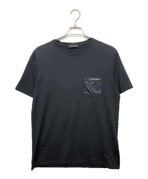 PRADA（プラダ）PRADA (プラダ) ポケットTシャツ ブラック サイズ:XLの古着・服飾アイテム