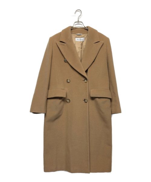 MaxMara（マックスマーラ）MaxMara (マックスマーラ) カシミヤブレンドダブルチェスターコート ライトブラウン サイズ:40の古着・服飾アイテム