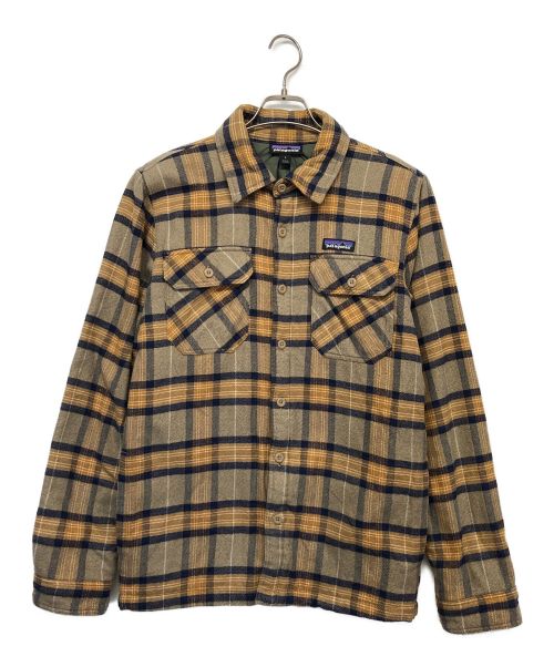 Patagonia（パタゴニア）Patagonia (パタゴニア) Insulated Fjord Flannel Jacket ブラウン×オレンジ サイズ:Sの古着・服飾アイテム